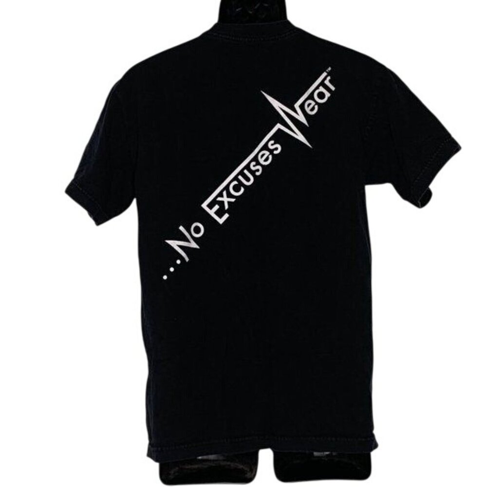 No Excuses Wear Shut Up and Sweat T Shirt Medium Black Short Sleeve Crewneck - Picture 3 of 5